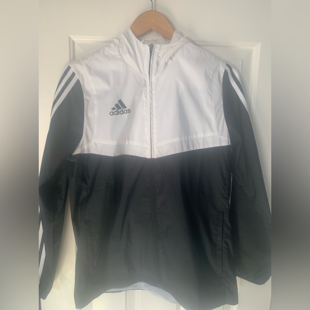 Adidas Kids Black and White Raincoat